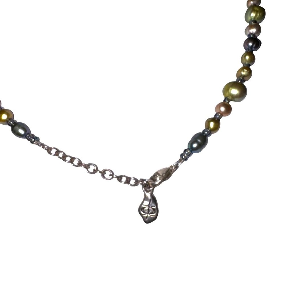 Dustin Design Stone Beaded Strand Necklace Mixed Metal Color - Picture 4 of 9